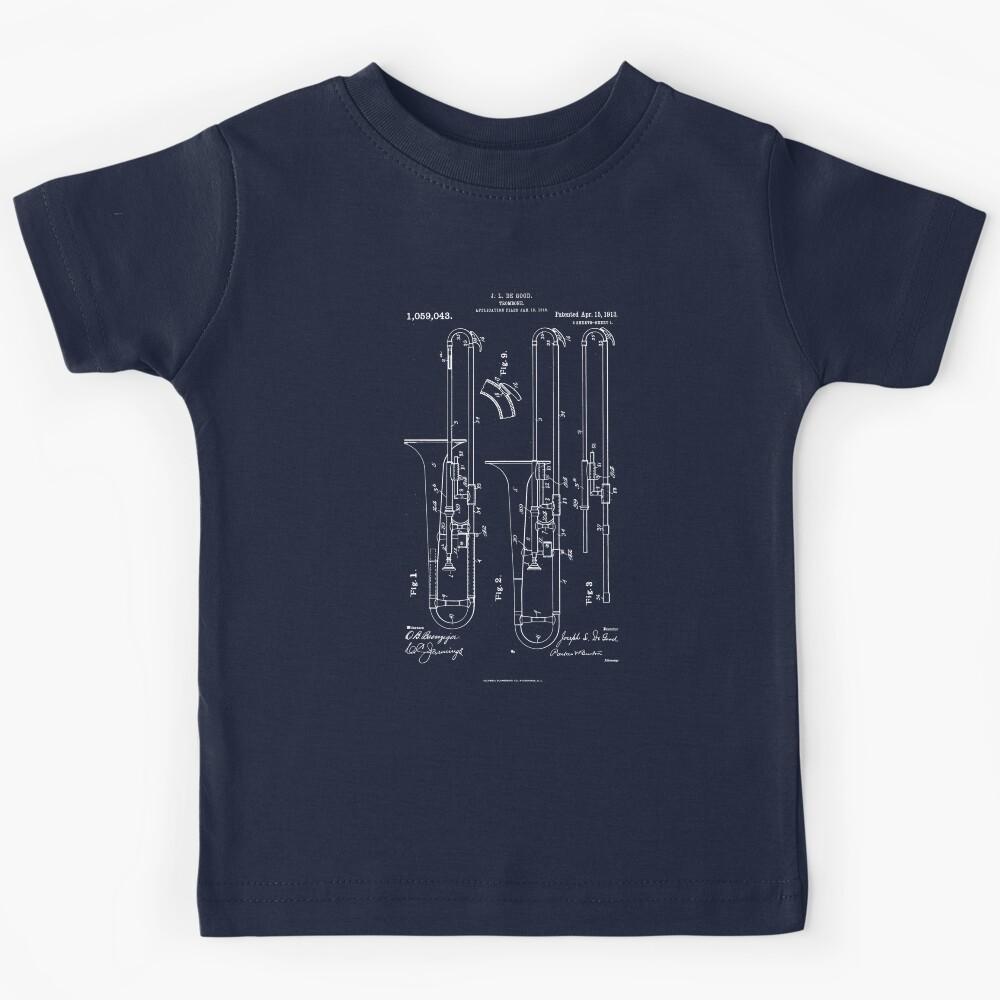Trombone Patent- Original Trombone Patent Kids T-Shirt 110