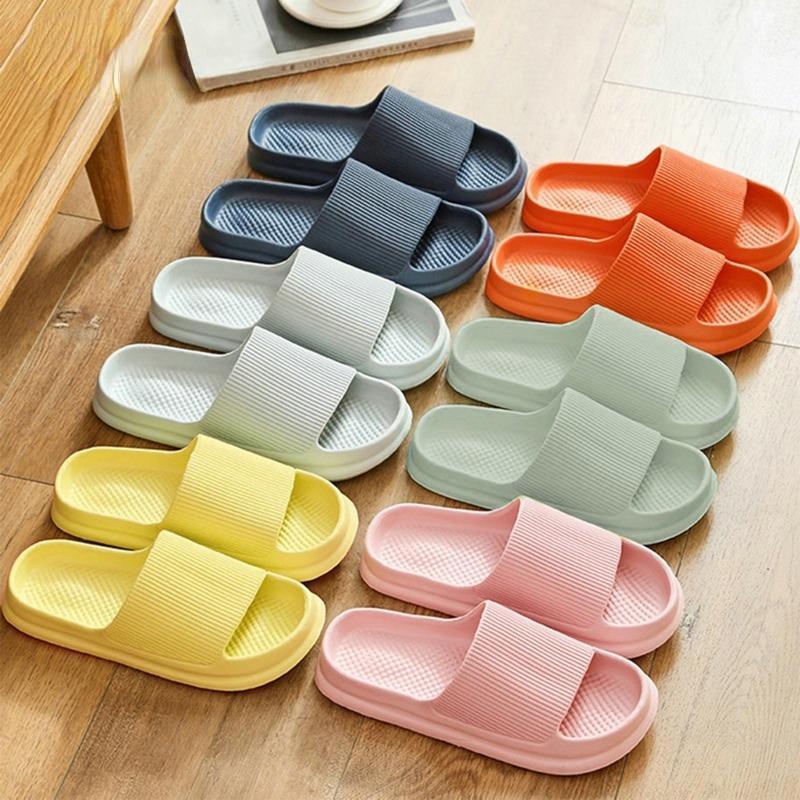 Slippers Couple Slippers Men And Women Slippers Summer Sandals And Slippers Fashion Casual Thick Bottom Beach Bathroom Slippers
