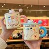Cartoon Cat Mug with Lid Birthday Gift Couple Cup Girl High-looking Ceramic Coffee Cup