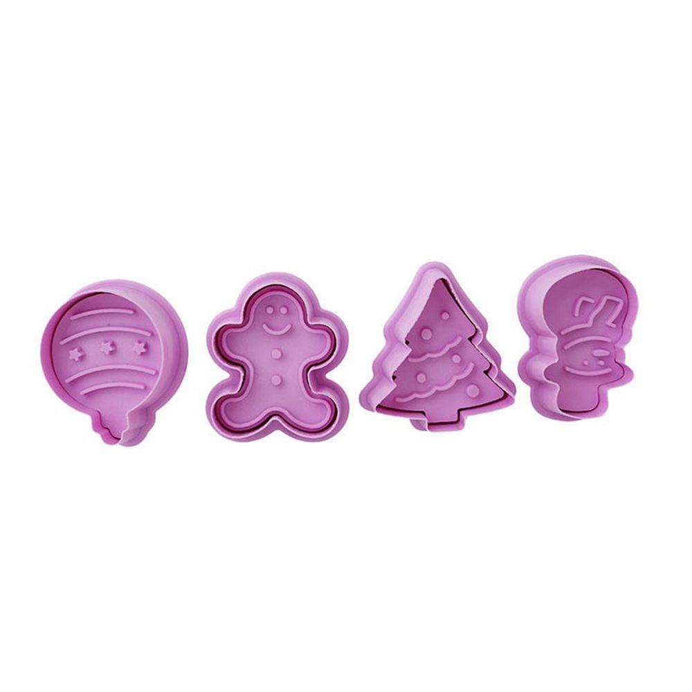 Decorating Plunger Fondant Gingerbread Man Christmas Cookie Cutter Cake Mold Baking Mould