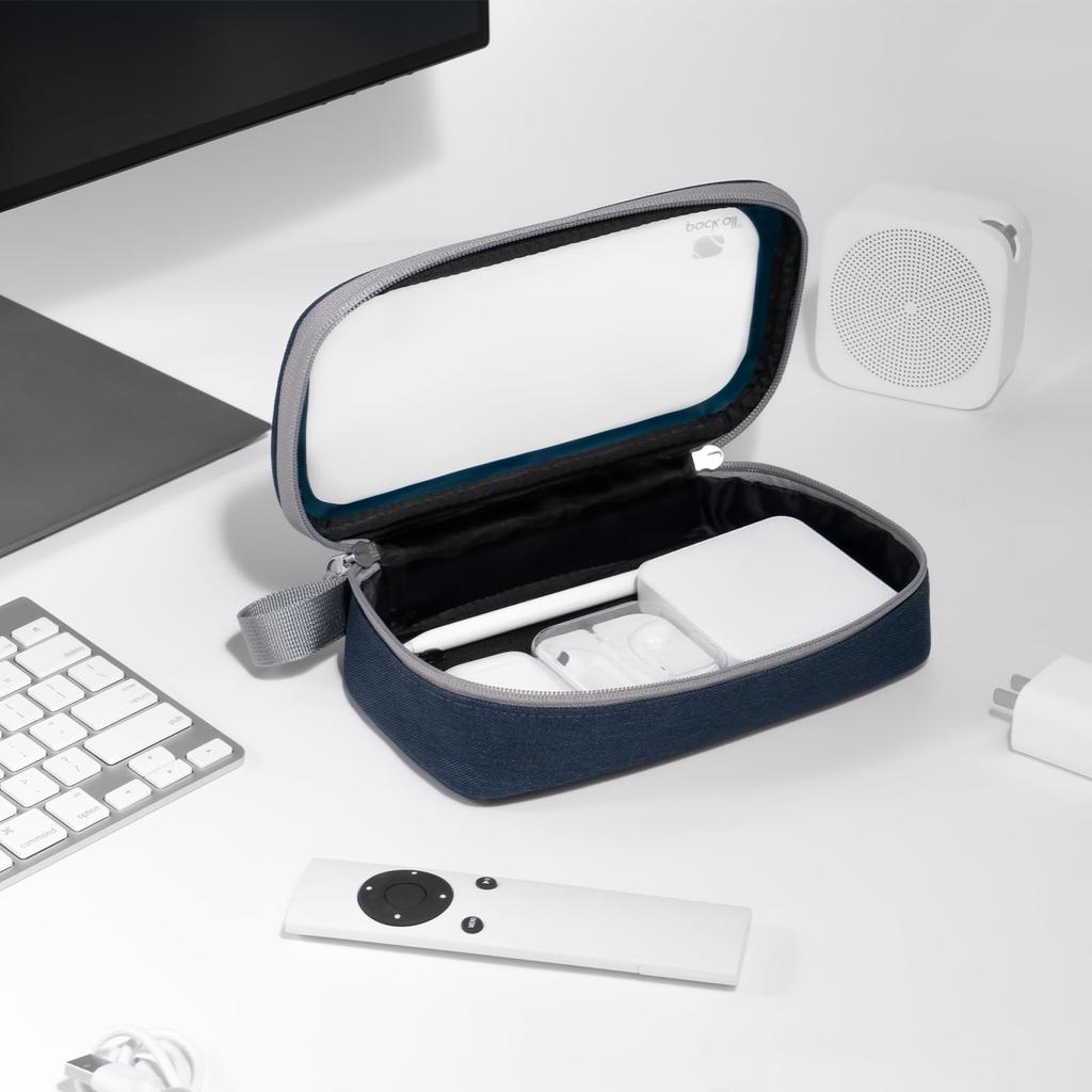 Pack All Gadget Translucent TPU Dustproof and Portable Storage Case for Small Business USB Flash SD Navy Pouch, Material, Water-Repellent, Items,