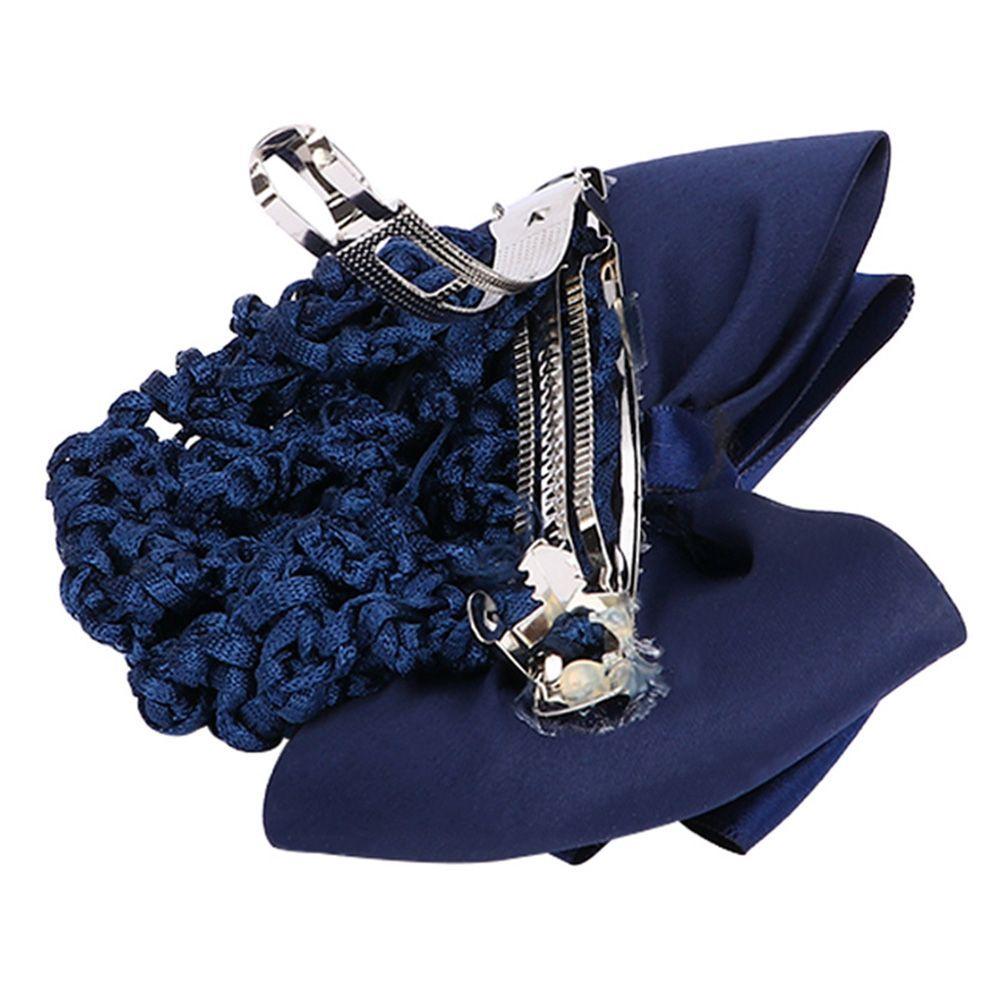 Fashion Hair Clip Cover Women Lady Net Bun Snood Hair Accessories Satin Bowknot Hairpins