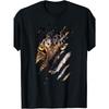 European Sizes Men'S Plus Size Leopard Cheetah Animal Print T-Shirt -Black Zookeeper Tee with Cheetah Face & Spots Design