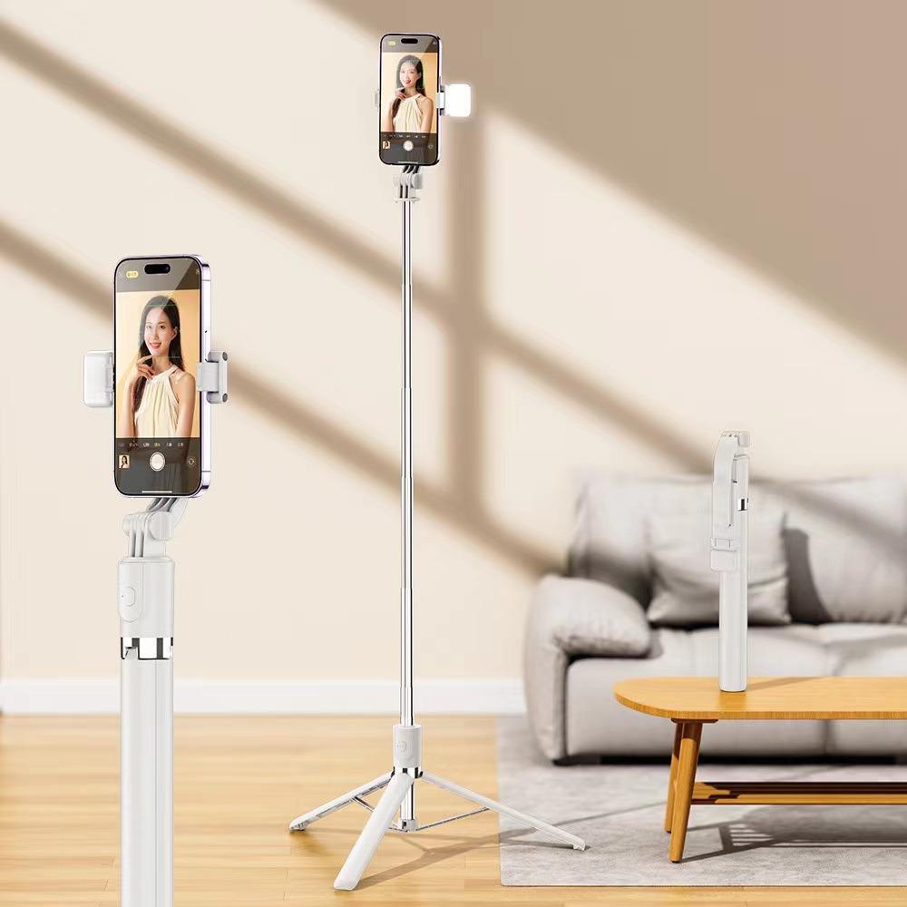 Jincheng R1S Bluetooth Selfie Stick with Fill Light for Beauty Live Streaming