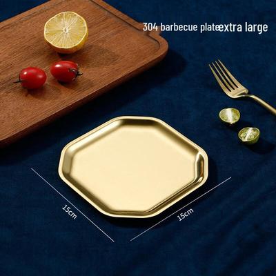 ZISIZ 304 Stainless Steel Octagonal Sauce & Snack Dishes