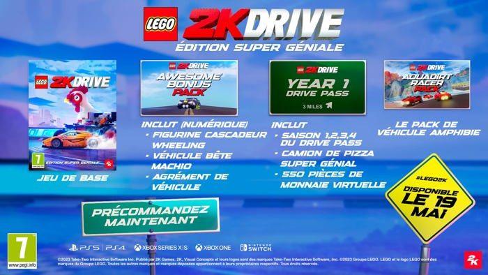 Jeu vidéo - 2K - Lego® Drive Edition - PS4 - Graphismes époustouflants - Gameplay immersif