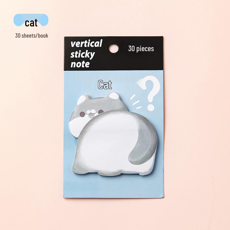 Cartoon Alien & Cute Cat Sticky Notes - Reusable Student Memo Stickers for Office