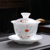 Tuopai Hand-Painted Red Plum Porcelain Tea Set