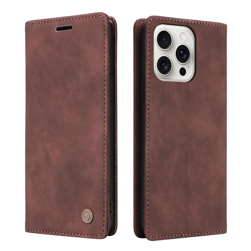 Leather Sucker Flip Phone Case for IPhone 18 17 16 15 14 13 12 11 Pro Max 8 7 Plus 16E Xs Max XR SE 2020 Luxury Wallet Cover
