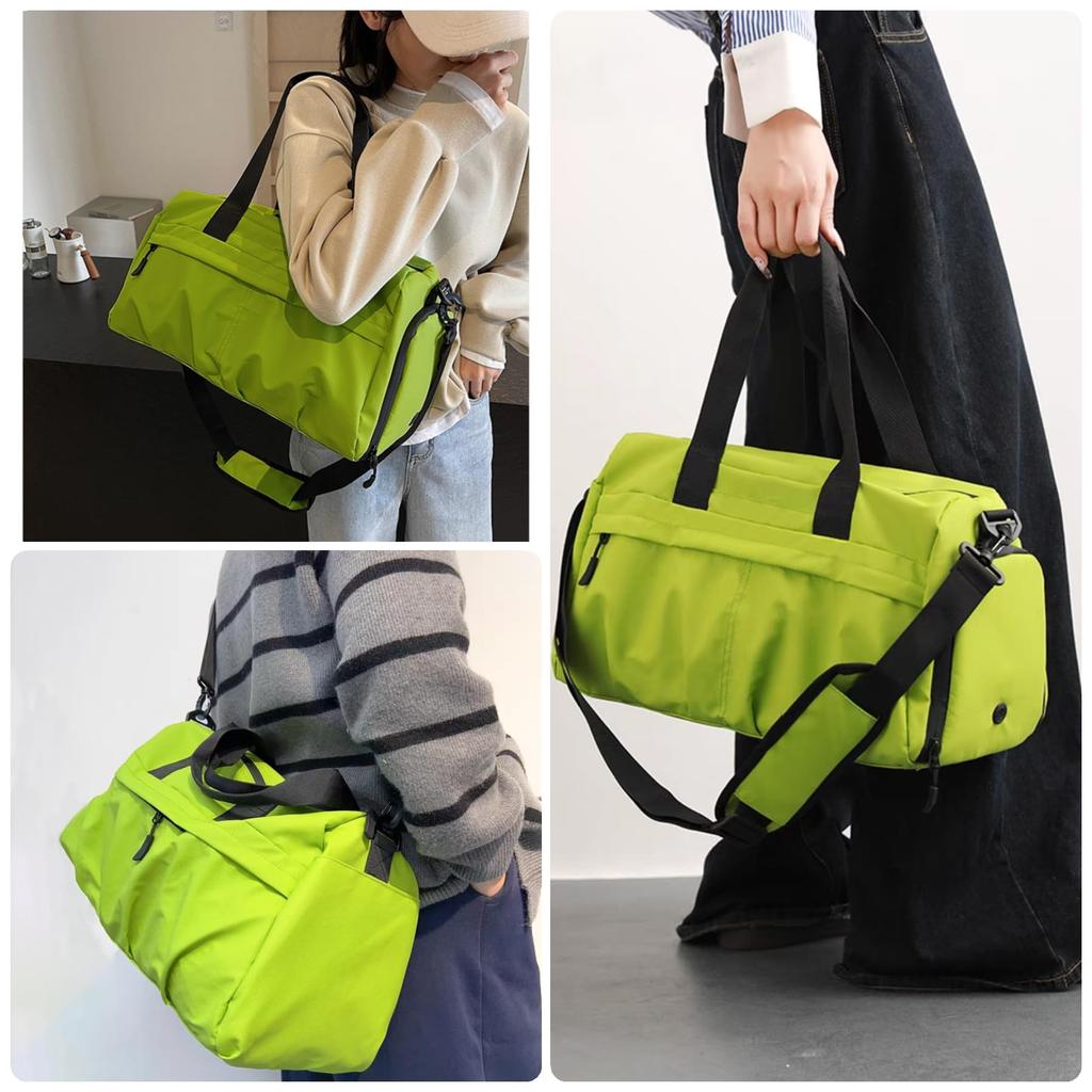 Foruirui Gym Bag with Shoe Sports Duffel Water Wet and Dry Large Lightweight for Unisex Compartment, Bag, Repellent, Separation, Capacity, Nylon,