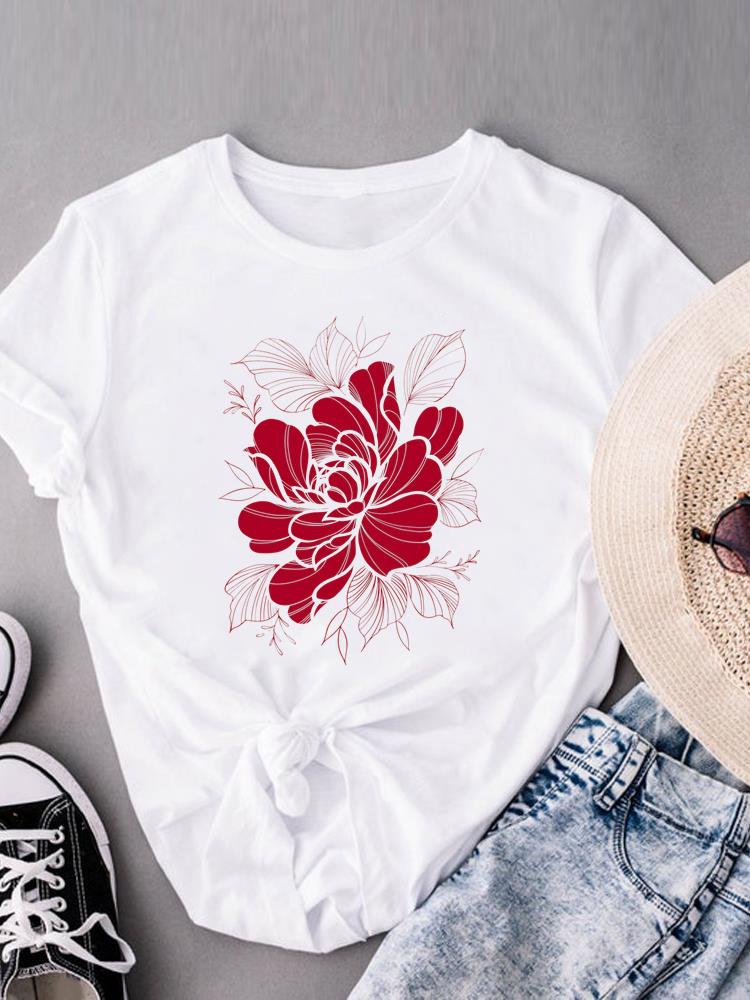 (Asian Size) letter love trend T-shirts O-neck Casual Clothing Fashion Female Women's Top Short Sleeve T shirt Printed Graphic Tee