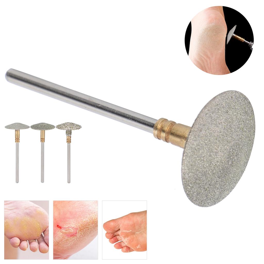 Stainless Steel Pedicure Nail Drill Bit Dead Skin Removal Toe Nail Polishing Grinding 