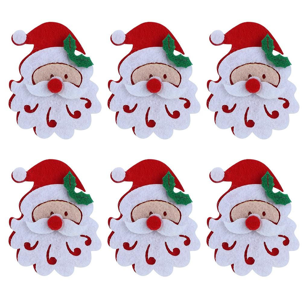 20PCS/Bag Merry Christmas Ornament Cloth Patch DIY Santa Claus Elk Snowflake Pattern Christmas
