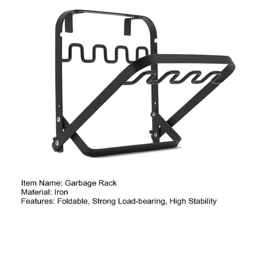 Garbage Bag Holder Foldable Versatile High Stability Space-saving Strong Load-bearing Iron Outdoor Camping Rubbish Bag Hanging Rack for Picnic