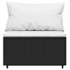 Vidaxl 3-Cz. Garden Lounge Set, Cushions, Black PE Rattan