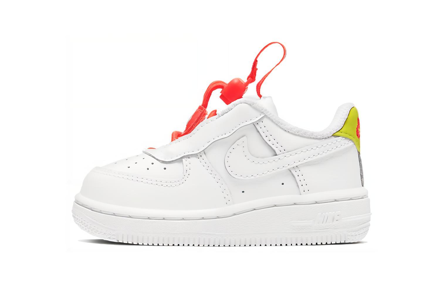 

Nike Air Force 1 Toggle Low top Skateboard Shoes White Red Yellow Infant And Toddler CU5289-102 22