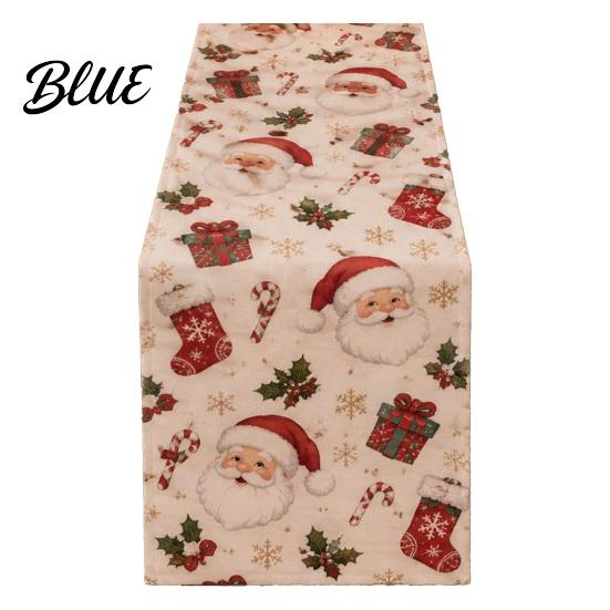 Decorative Table Cover for Christmas Flower Runner Holly Berries Dining Decor Poinsettia Gingerbread Easy to Clean Runner Man Festive Holiday Party