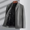 Lederjacke Frühling und Herbst Stehkragen Lederjacke Herren Freizeit Mittleren Alters Papa Bekleidung Schafslederjacke Mantel