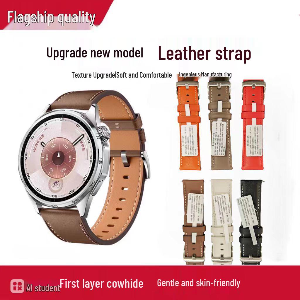 Řemínek z pravé kůže pro Huawei WATCH3/4 (22MM), Oficiální styl.