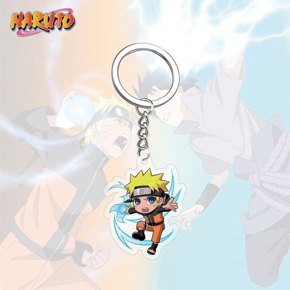 Llavero acrílico de Anime Naruto, accesorio, llavero de dibujos animados de Uzumaki Naruto