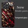 Galvanisiertes Silber Gehärtetes Glas Handyhülle für iPhone Hülle für 11/12/13/14/15/16/17 Pro MAX