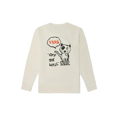 Vans Pull molletonné à col rond avec motif chien amusant Unisexe Blanc cassé VN0A5H76FS8