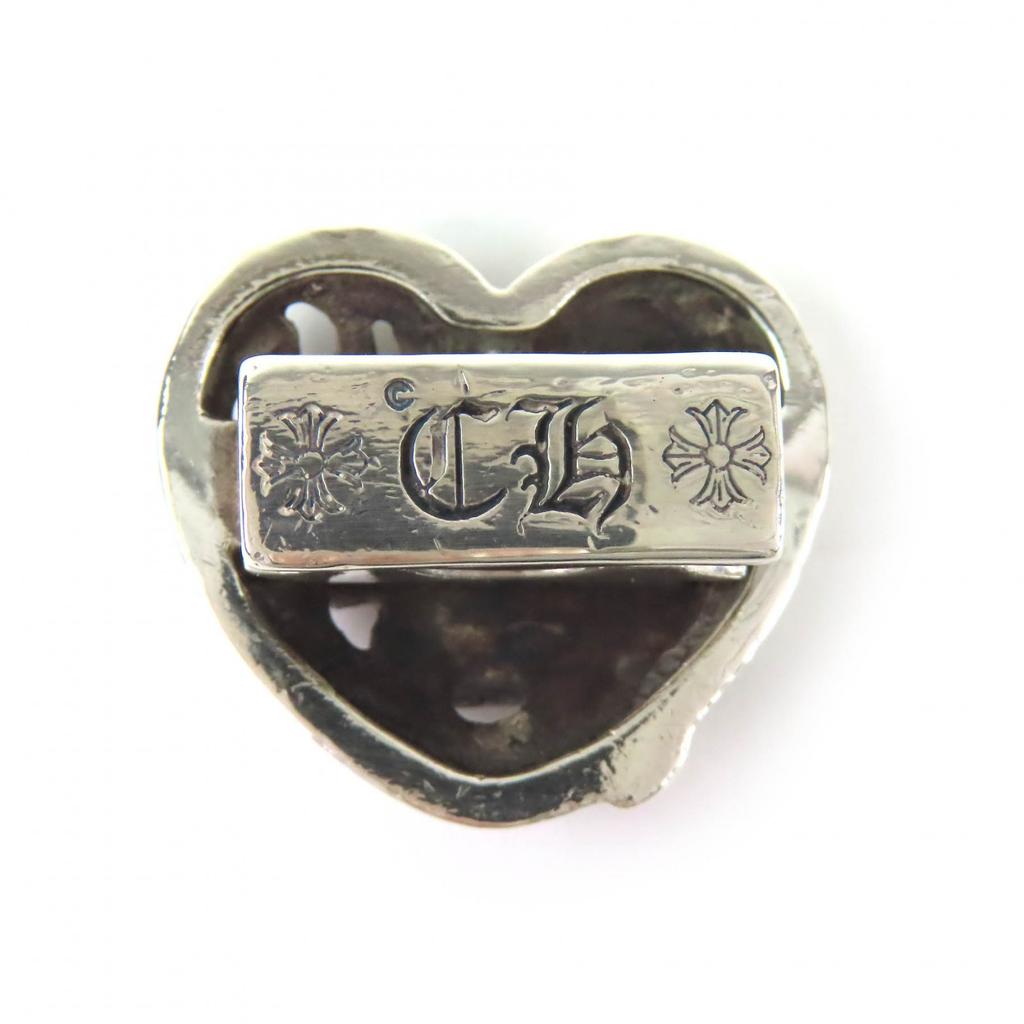 Great CHROME HEARTS hair accessory Heart motif concho button hair tie Silver 925 Used
