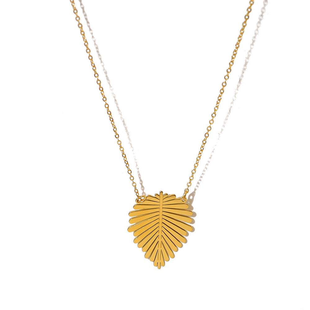 Sunflower Series 18K Gold Plated Necklace - European & American Style, Titanium Steel Clavicle Chain for Women