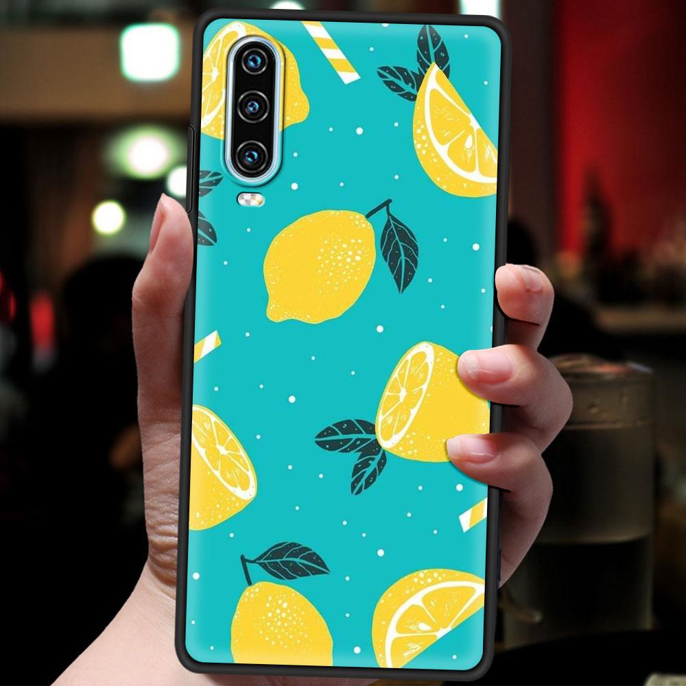 Mediterranean Lemon Soft Phone Case For Huawei P30 Lite P50 Pro P20 P40 Lite E P Smart Z 2021 Y6 Y7 Y9 2019 Y6p Y9s Y7a Cover