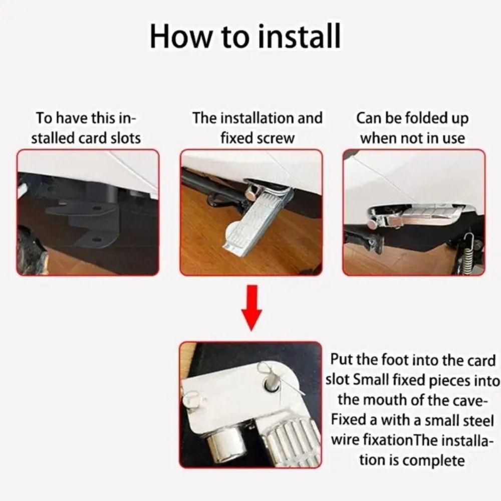 Foldable Electric Bicycle Pedals Aluminum Zinc Zinc Alloy E Bike Foot Rests Motorcycle Foot Pegs  Cycling