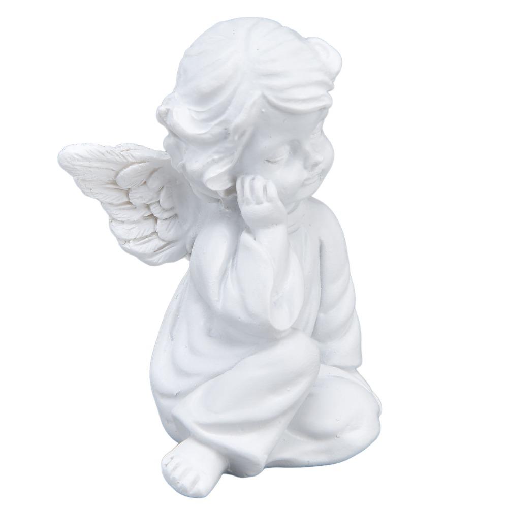 2.17x2.56x1.57in Cherub Figurine Resin European Style Ornament Table & Vanity Decor