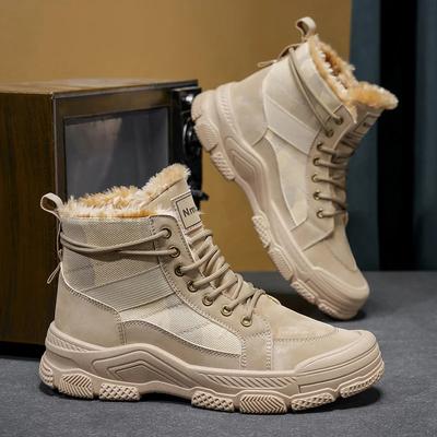 Winter Comfortabel en Modieus Trend Warm en Pluche Casual Veelzijdig Sportief Anti-slip Heren Korte Laarzen
