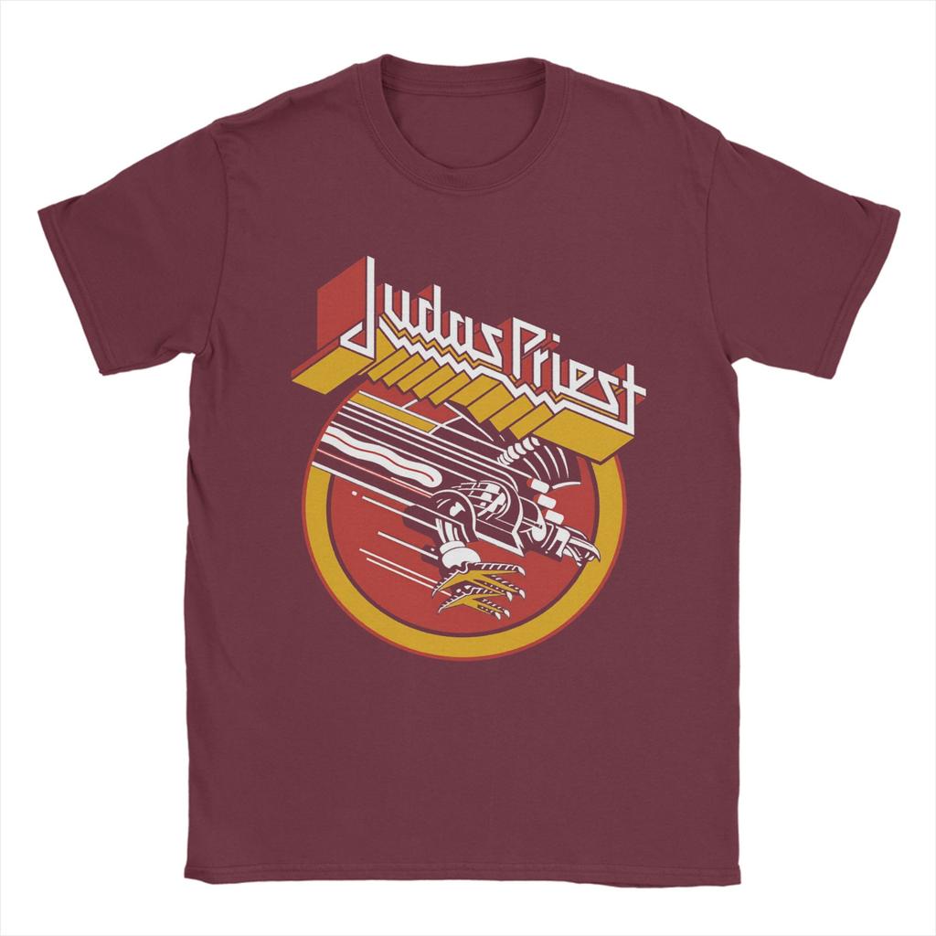 British Metal Judas Priest T Shirt Summer  Harajuku TShirts Couple Cotton O Neck Oversize Top Tees Short Sleeve Vintage Tops