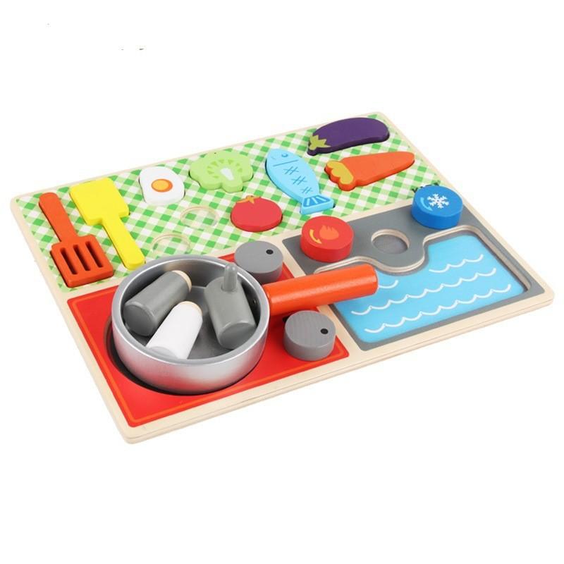 

Wooden Cooking Childrens Play Set With Fruit Ice Cream Shop For Creative Toy Kitchen Playset