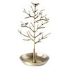 Vintage Bird Tree Jewelry Holder Trinkets Keys Earring Necklace Ring Bracelet Jewelry Accessories Display Organizer Stand Metal Storage Rack