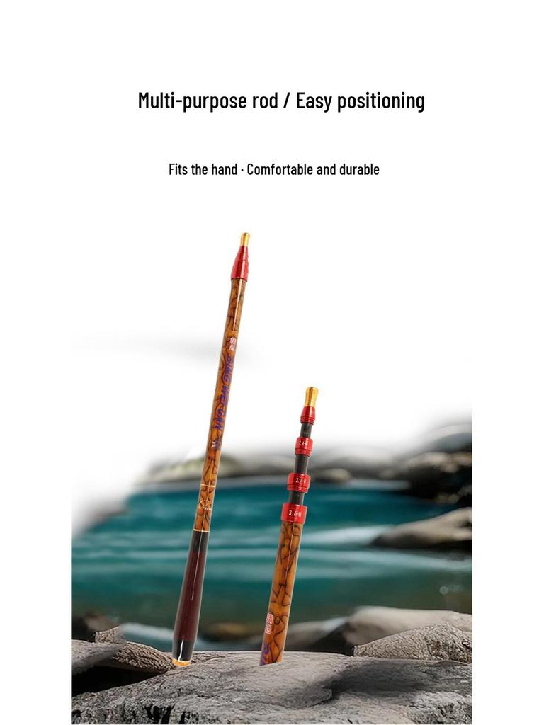 Ultra-kurze 28-teilige Carbon-Stream-Angelrute - Super hart