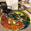 1pc Tiger Dragon Yin Yang Symbol Chair Carpet for Office, Round Non Slip Durable Large Size Office Carpet, Suitable for Office