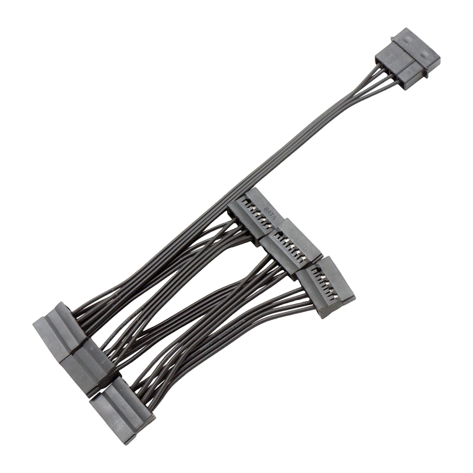 

3/4/5/6 портовый 4-контактный IDE к 15-контактному SATA кабель питания шнур провод 18AWG для жесткого диска ПК сервер простая установка B