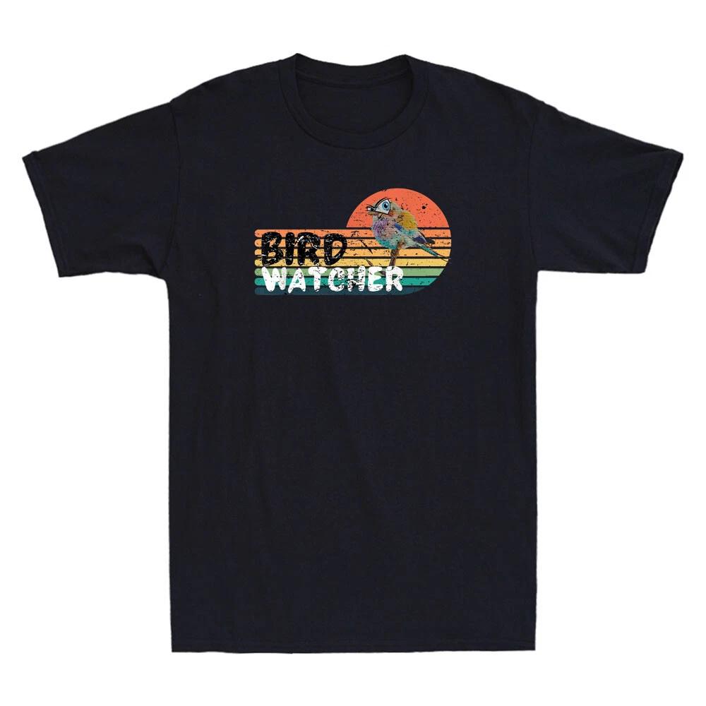 Retro Bird Watcher Bird Watching Shirt Funny Birds Lover Vintage Men s T-Shirt S