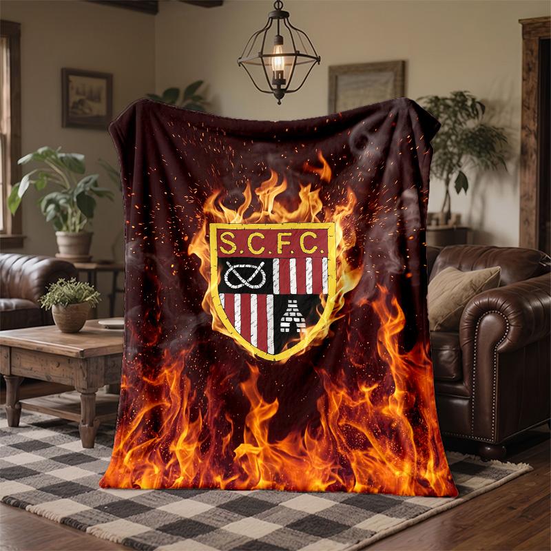 Stoke City Football Print Flannel Blanket Soft Warm Sofa Bed Throw Blanket For Home Office Bedroom