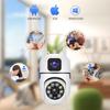 8MP Dual Lens IP Camera Dual Screen WiFi Cameras PTZ Outdoor Color Night Auto Tracking CCTV Security Protection Surveillance Cam