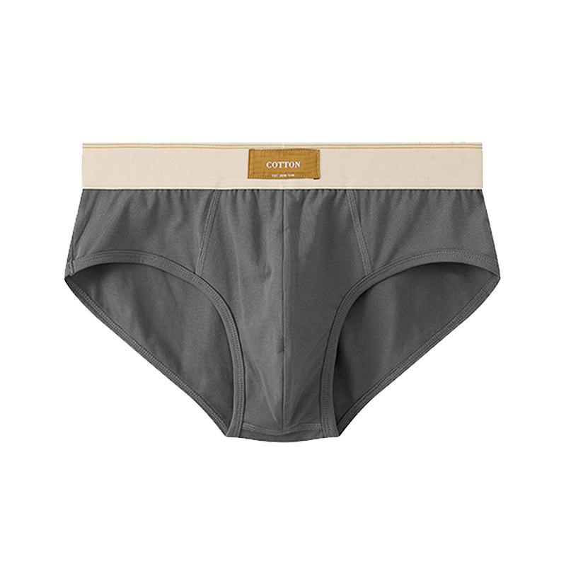 Solid Color Men's Underwear Loose Men's Triangle Pants Breathable Cotton Men's Plus Size Triangle Pants