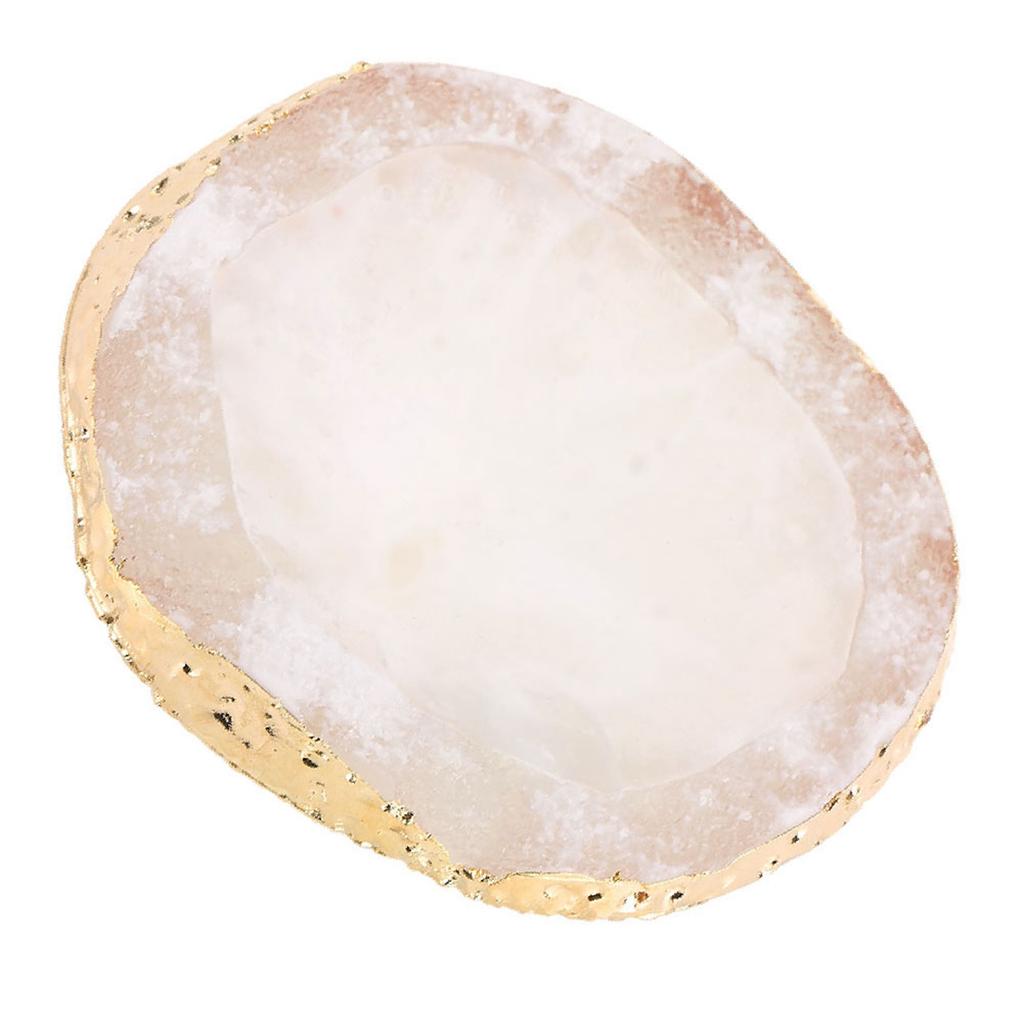 Resin Nail Art Paint Drawing Color Dish Golden Manicure Nail Tool White