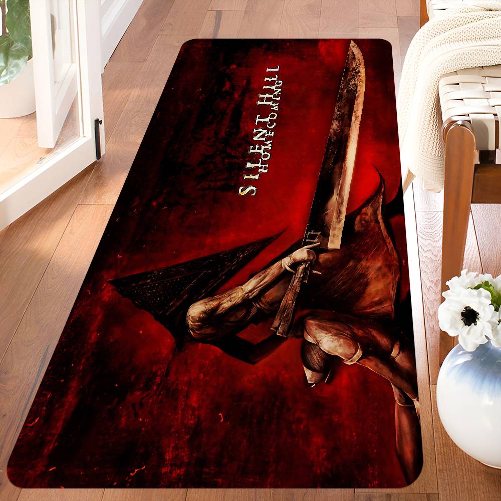 Horror Game S-Silent H-Hill Entrance Door Mat Washable Non-Slip Living Room Sofa Chairs Area Mat Kitchen Welcome Doormat