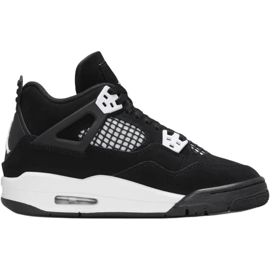 Air Jordan 4 Retro GS White Thunder Kinder-Sneaker Schwarz FQ8213-001