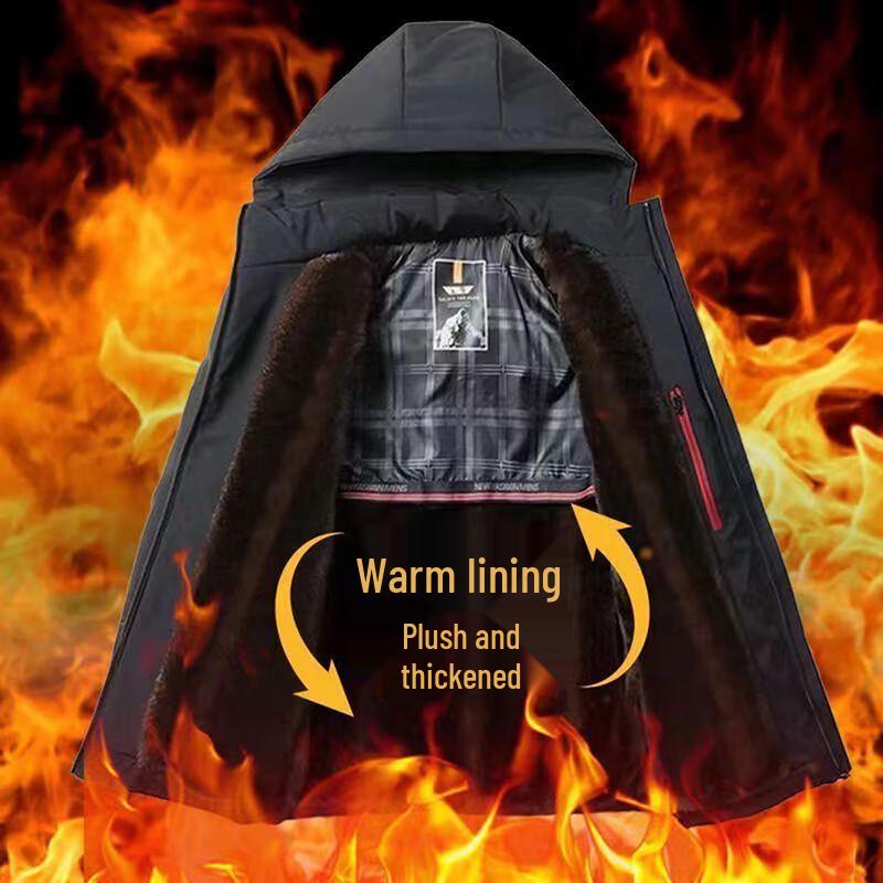 TUCANO Men's Winter Detachable Hooded Cotton Jacket