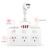 AU Plug Power Strip Wall Mounted Independent Switch Power Socket With 3 USB Ports 1 Type C Ports Charging Network Filter Adapter