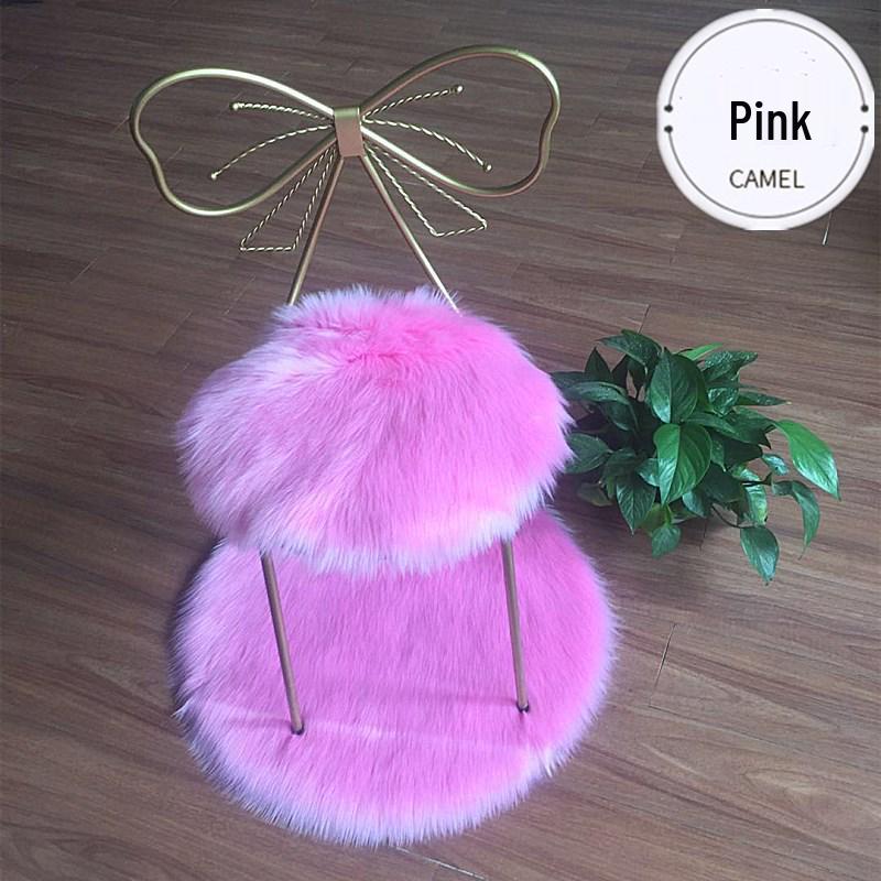 Plush Faux Sheepskin Butterfly Chair & Bar Stool Cushion with Long Hair