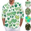 Camisa de manga larga con estampado suelto para hombre, cárdigan, camisa de playa, novedad de verano