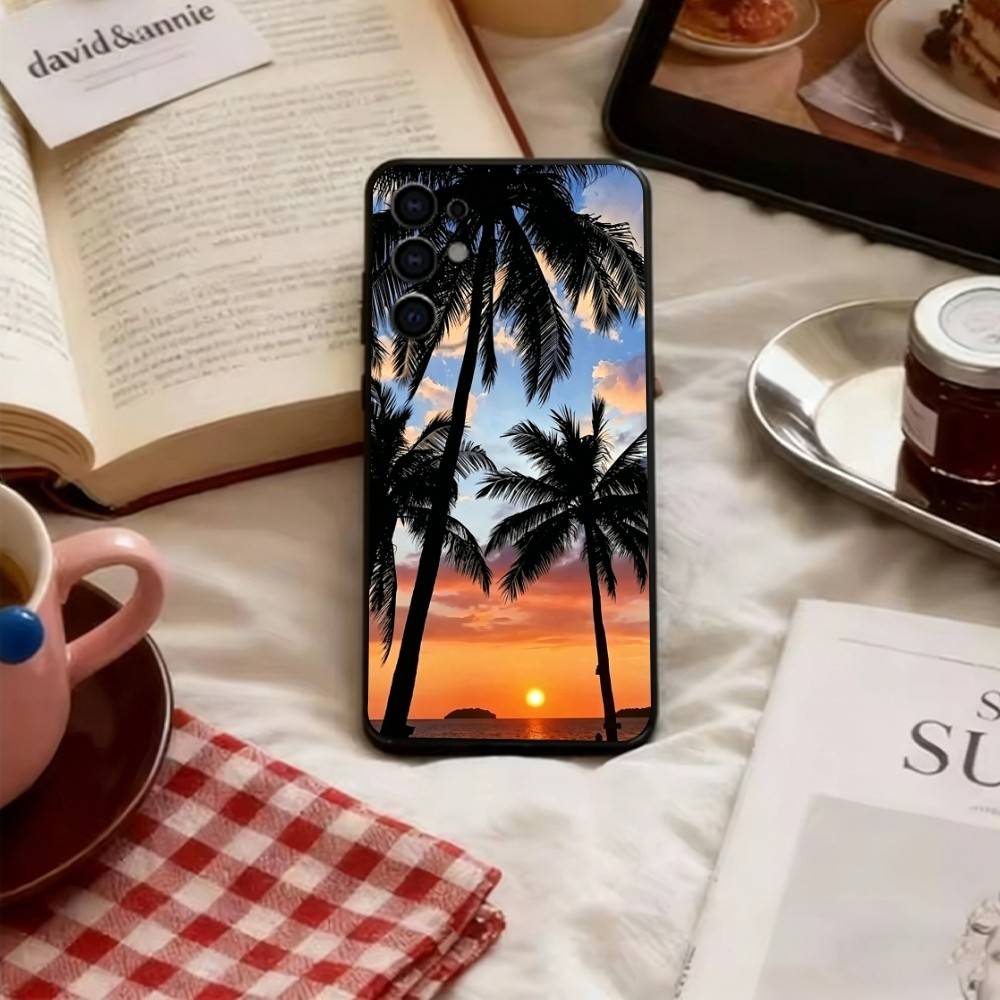 

Coconut tree Phone Case Soft black For Samsung S25,S24,S21,S22,S23,S30,Ultra,S20,Plus,Fe,Lite Samsung S25